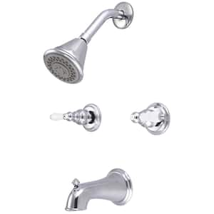 8997-B2 Double Handle 4-Spray Tub and Shower Faucet 1.75 GPM in. Chrome Valve Included