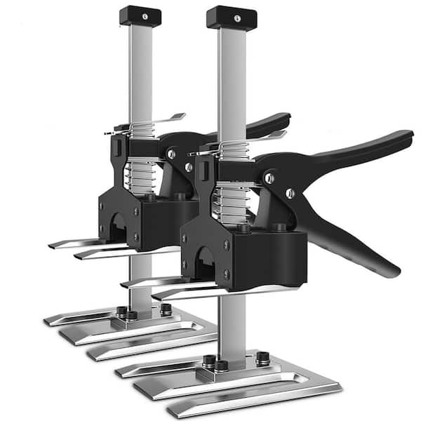 2-Pack Labor Saving Arm Black Jack Handle, Multi Function Height Adjustment Lifting Device for Door Panel Cabinet