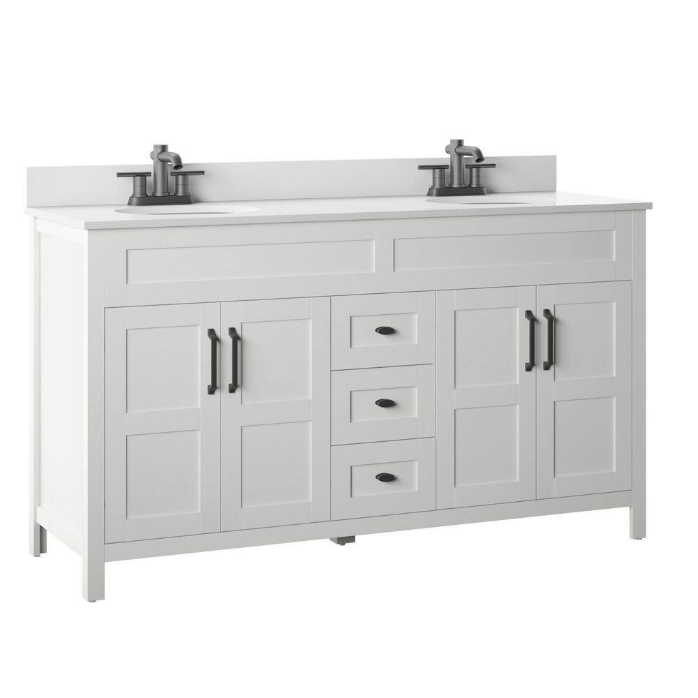 Twin Star Home 25 in. W x 25 in. D Corner Bathroom Vanity in