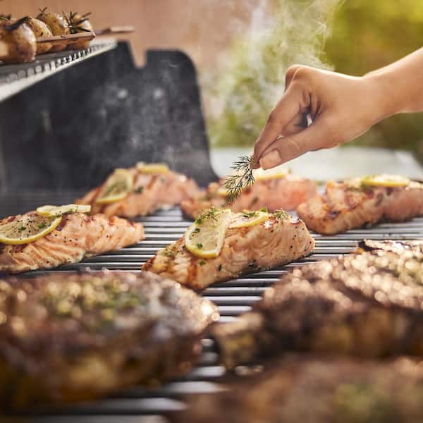 Genesis S-315 3-Burner Liquid Propane Gas Grill in Stainless Steel with Grill Cover