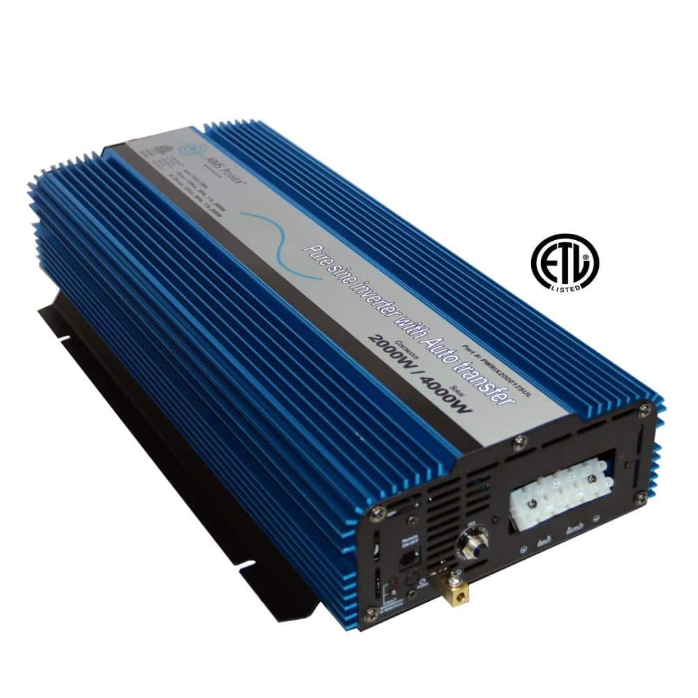AIMS POWER 2,000-Watt Pure Sine Inverter with Automatic Transfer