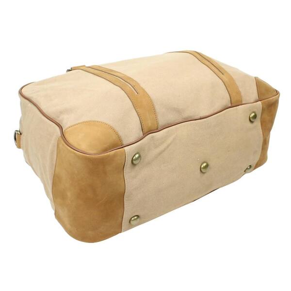 Classic Duffel Bag in Canvas with Colombian Leather Trim
