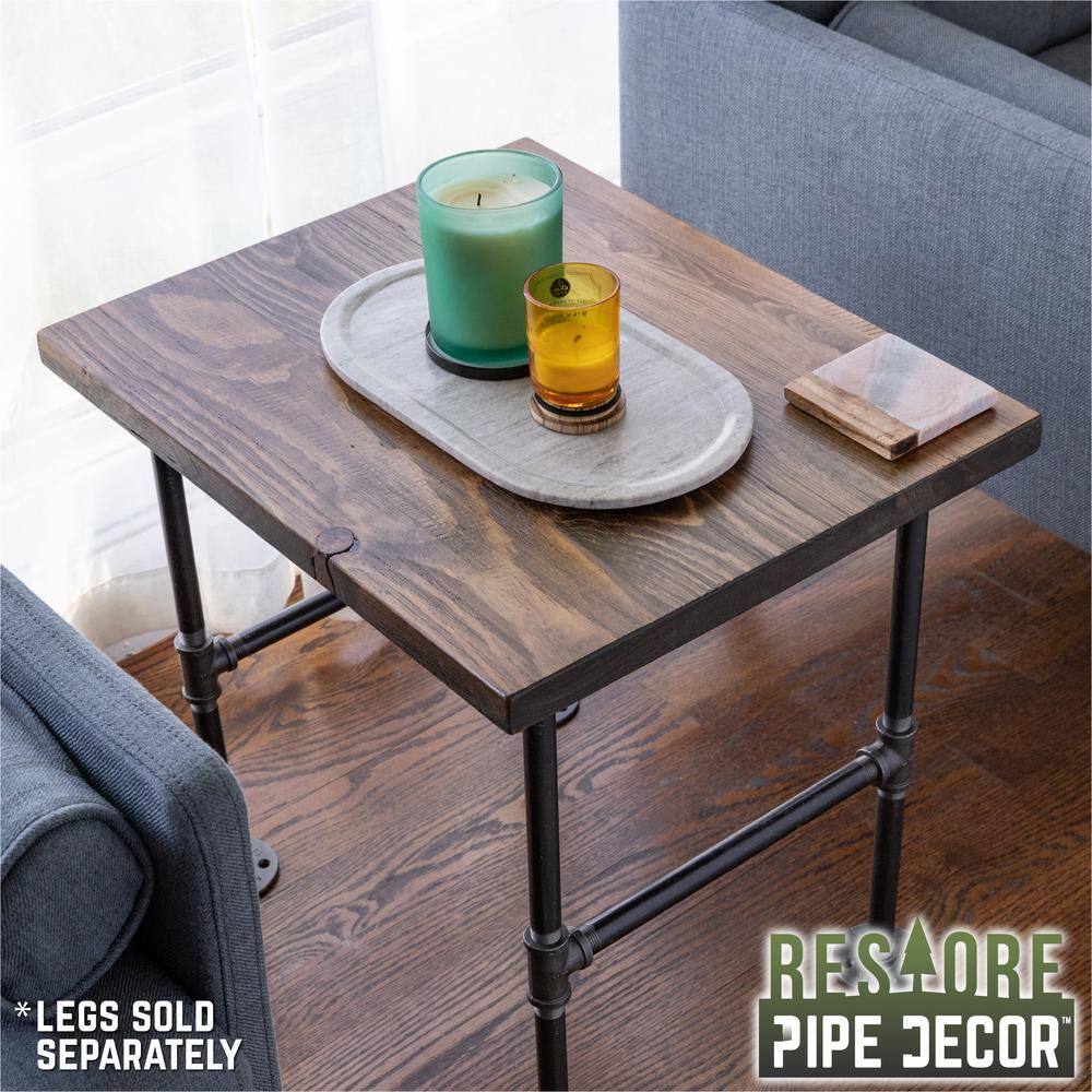 Trail Brown Solid Wood Rectangular End Tabletop