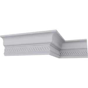 SAMPLE - 1-7/8 in. x 12 in. x 3-3/4 in. Polyurethane Alexandria Crown Moulding