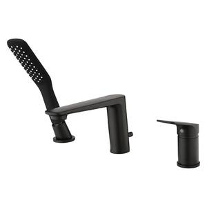 Single-Handle 1-Spray Tub and Shower Faucet in Matte Black (Valve Included)