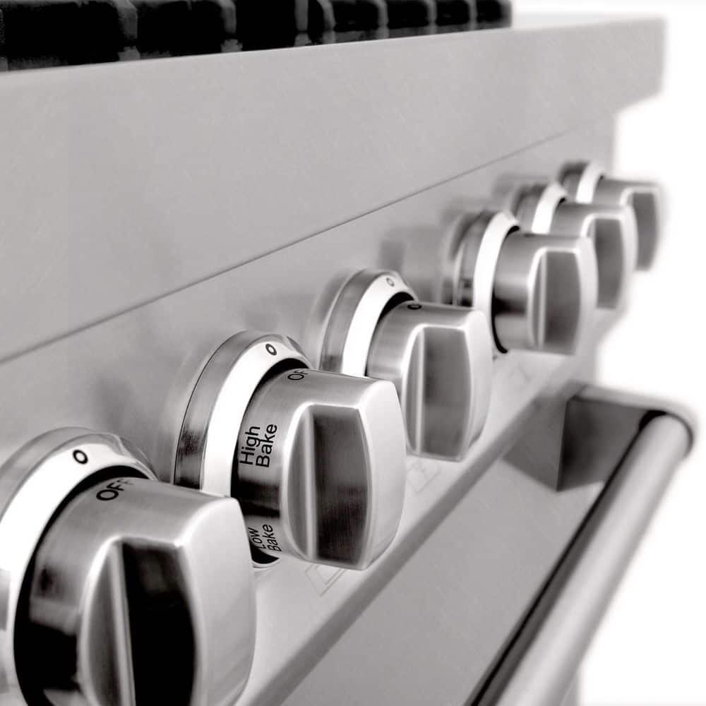 ZLINE 48" Stainless Steel Dual Fuel Range with Brass Burners