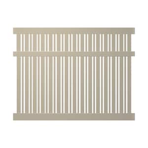 Davenport 6 ft. H x 8 ft. W Khaki Vinyl Semi-Privacy Fence Panel Kit