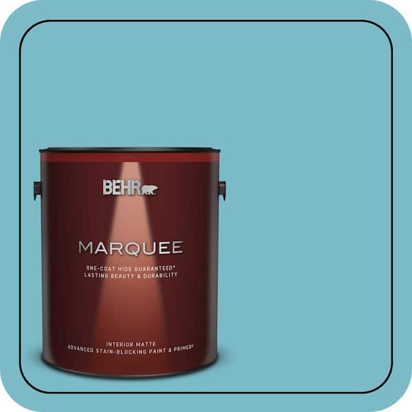 BEHR MARQUEE 1 gal. #M470-4 Azure Lake One-Coat Hide Matte Interior Paint & Primer
