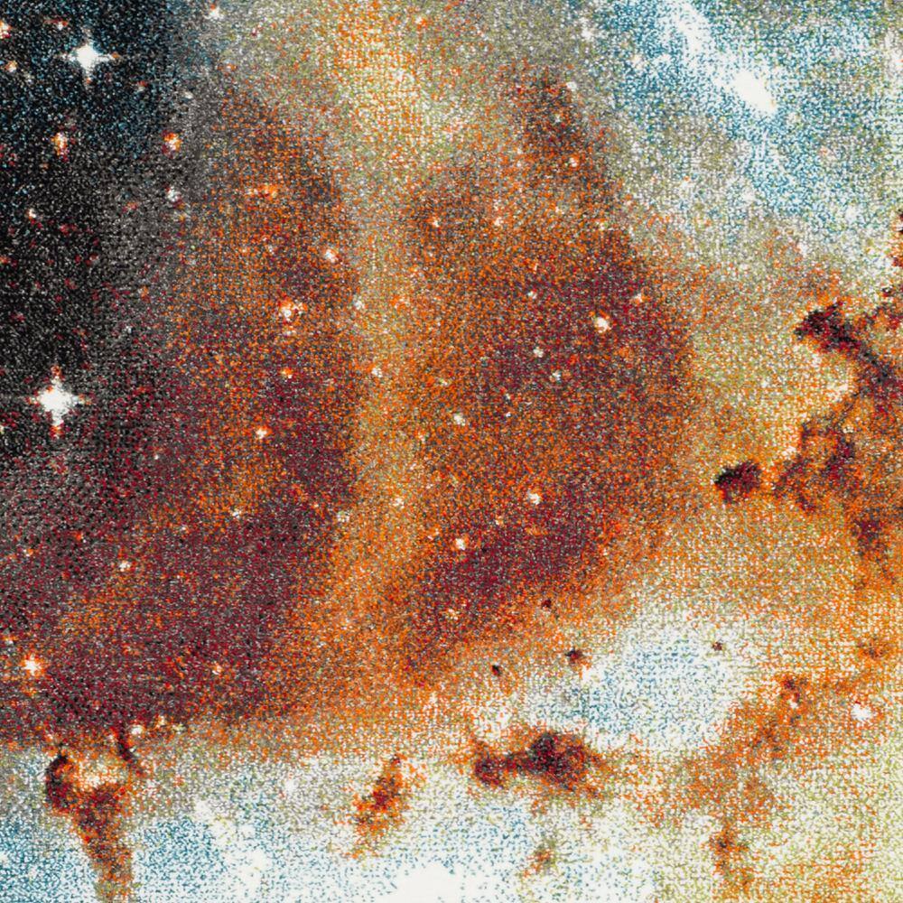 Celestial Charm Orange/Multi Synthetic 8' x 10' Area Rug
