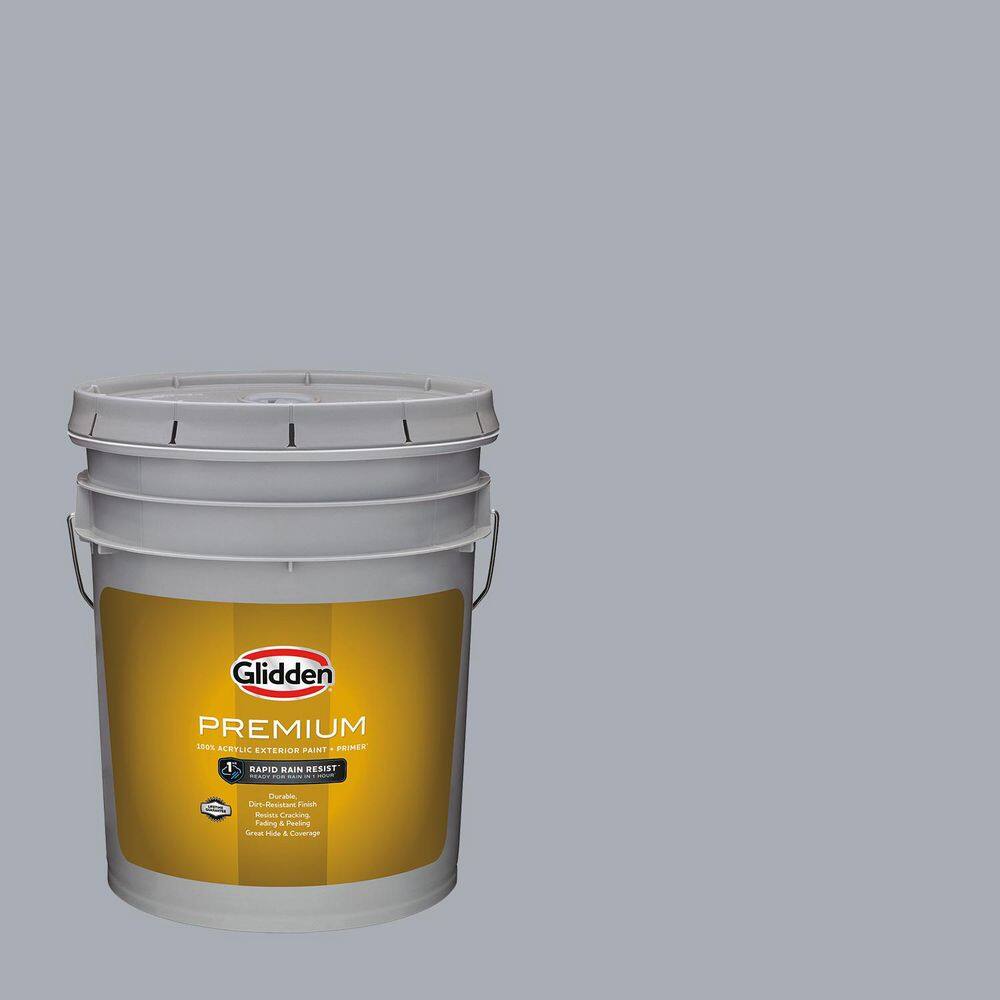Glidden Premium - 5 gal. PPG0993-3 Gosling Gray Flat Exterior Latex Paint