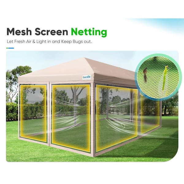 AFAIF 20 ft. x 10 ft. Pop Up Canopy Tent with Mosquito Netting