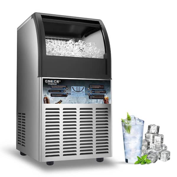 9 qt. 100lbs/24H Commercial Ice Maker Cooler-Freestanding Ice Machine, Quiet Operation for Bar, Restaurant, Hotel