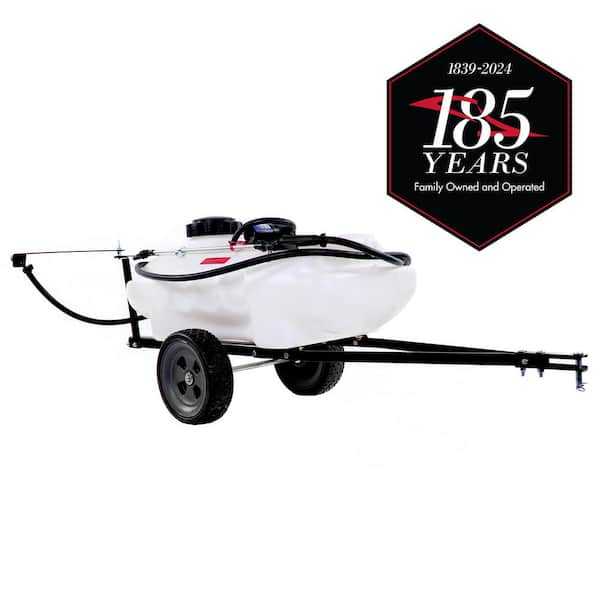 Brinly-Hardy 15 Gal. Tow Behind Lawn Sprayer with Self-Storing Design
