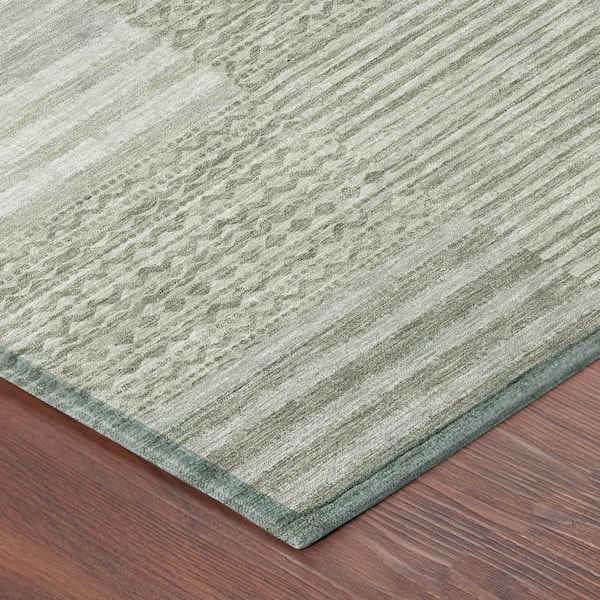 Chantille Machine Washable Indoor/Outdoor Abstract ACN2749 Sage 10 ft. x 14 ft. Area Rug