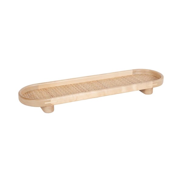 Planche Natural Brown Capsule Wood 27 in. Decorative Tray