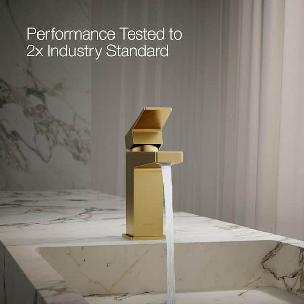 Honesty Single Handle Single Hole Bathroom Faucet In Vibrant Brushed Moderne Brass