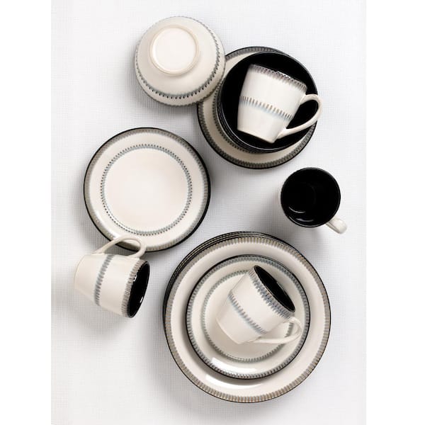 16-Piece Contrast Stoneware Set