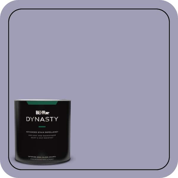 BEHR DYNASTY 1 qt. #630F-4 Wild Thistle Semi-Gloss Enamel Interior Stain-Blocking Paint and Primer