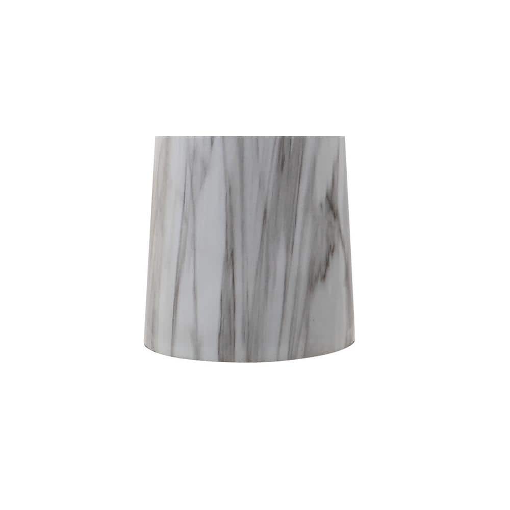Elegant Bradley 29" White/Black Faux Marble Resin Table Lamp