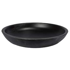 17-in Concrete Shallow Round Vessel Sink in Charcoal