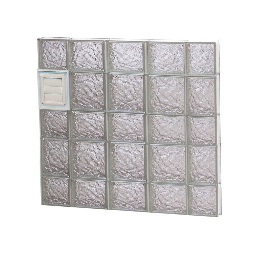 34.75 in. x 32.75 in. x 3.125 in. Frameless Ice Pattern Glass Block Window with Dryer Vent price history on PriceWatchPro
