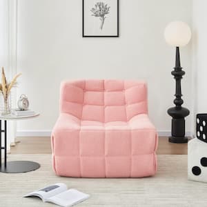 Pink Bean Bag Lounge Soft Comfy Chair for Bedroom, Living Room or Balcony