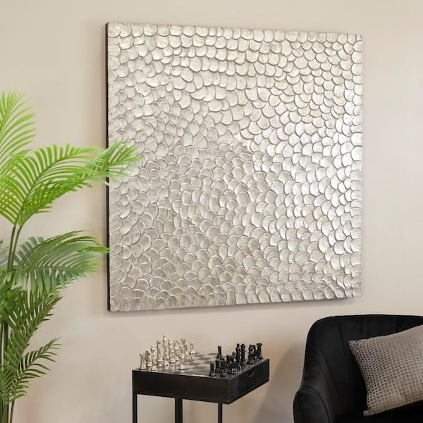 silver wood wall decor