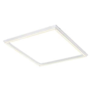 CE 2 ft. x 2 ft. White Panel Bar CCT and Lumens Selectable Integrated LED and Troffer Light 30-Watt equivalent