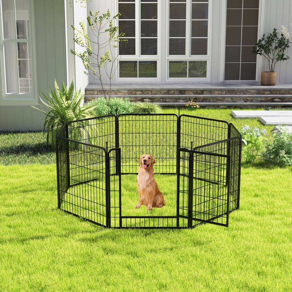 32 in. H Pet Playpen, Pet Dog Fence Playground, Camping Heavy-Duty for Smal