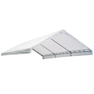 18 ft. W x 40 ft. D SuperMax Fire-Rated Canopy Replacement Cover (for 2 in. Frame) in White with 100% Waterproof Seams