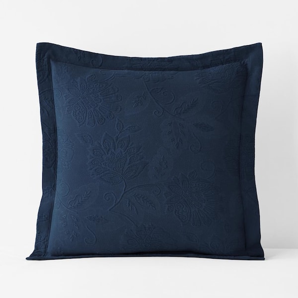 The Company Store Putnam Matelasse Navy Cotton Single Euro Sham