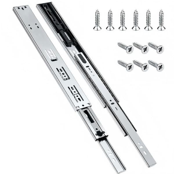 22 in. Heavy Duty Cabinet Drawer Slides Replacement, Soft Close Drawer Slides (1-Pair)