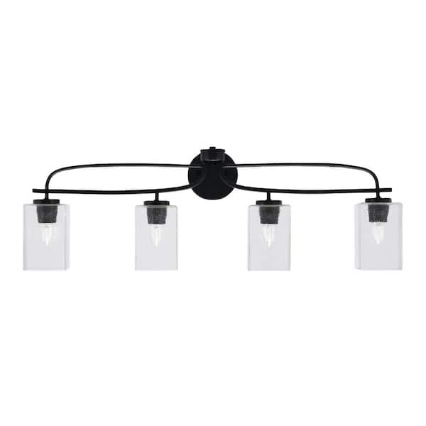 Unbranded Olympia 36 in. 4-Light Matte Black Vanity Light