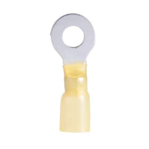 12-10 AWG 8-10 Stud Ring Spade Terminal, Yellow (5-Pack)