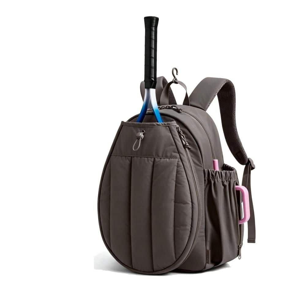 17.7 in. Gray Quilted Finish Tennis Backpack with Convertible 3‑in‑1 Design, Fits Rackets, 15.6 in. Laptop and Tumbler price history on PriceWatchPro