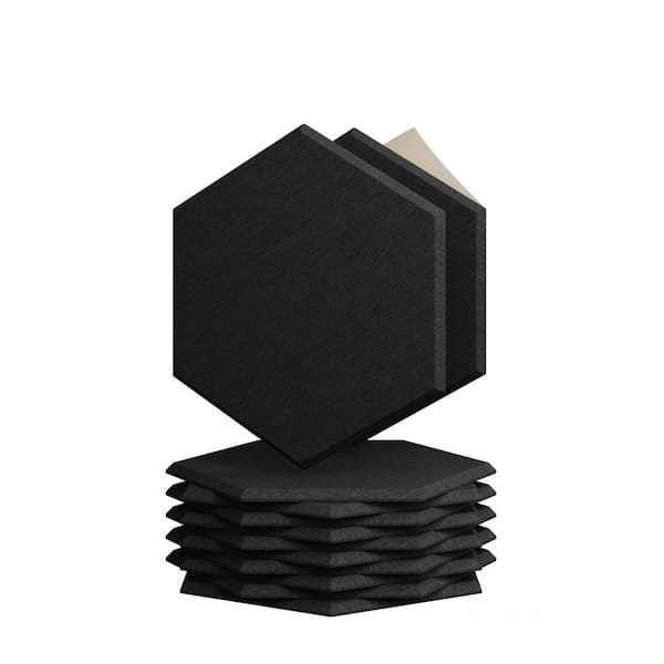 Hexagon Black Acoustic Panels Sound Proof Foam, High Density Sound Absorbing Wall Panels for Home and Studio (12-Pack)
