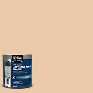 1 qt. #S250-2 Almond Biscuit Semi-Gloss Enamel Urethane Alkyd Interior/Exterior Paint