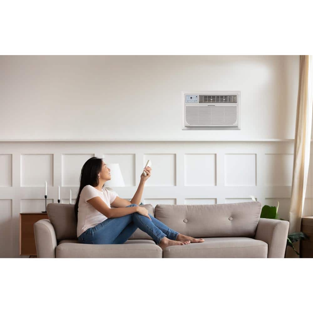 Keystone 10,000 BTU White Through-the-Wall Air Conditioner with Heater and Remote