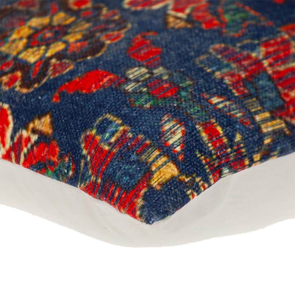Multicolor Tapestry 18" x 18" Square Cotton Throw Pillow