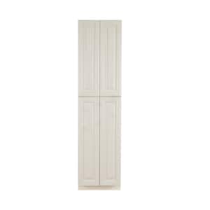Princeton Assembled 24 in. x 84 in. x 27 in. Tall Pantry with 4-Doors in Off-White