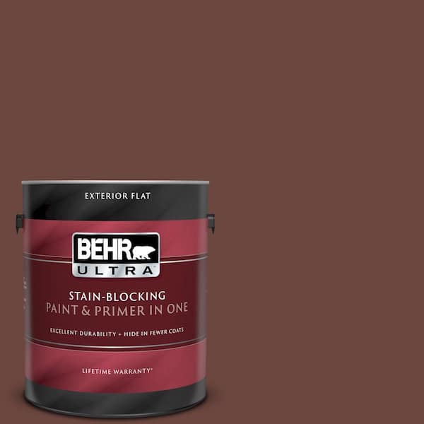 BEHR ULTRA 1 gal. #UL130-21 Moroccan Henna Flat Exterior Paint and Primer in One