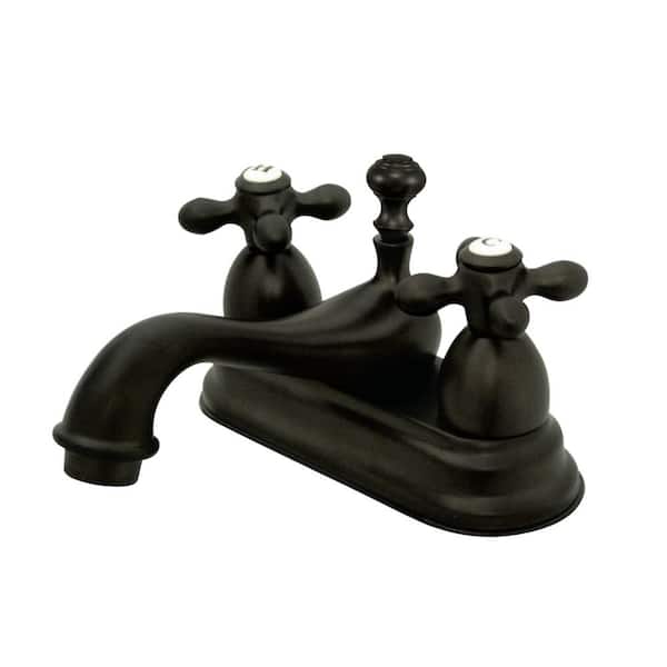 Kingston Brass Restoration 4 in. Centerset 2-Handle Bathroom Faucet in Oil Rubbed Bronze