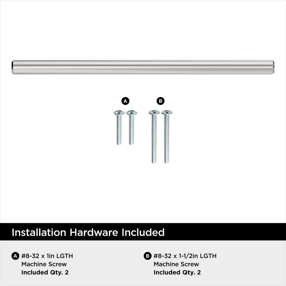 Polished Chrome Modern Bar Cabinet Pull with Mounting Hardware