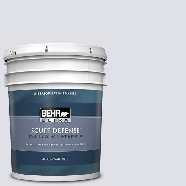 BEHR ULTRA 5 gal. #640E-2 Lilac Champagne Extra Durable Satin Enamel Interior Paint & Primer