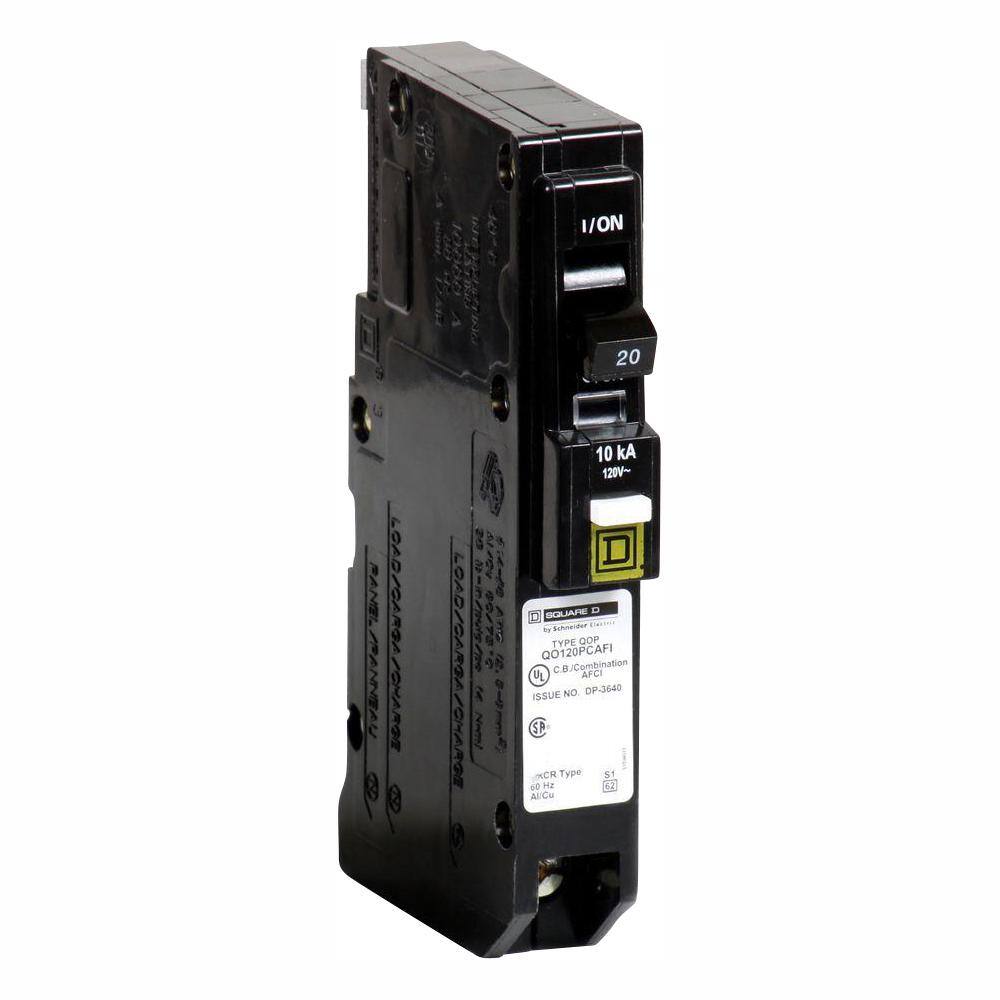Square D QO 20 Amp Single-Pole Plug-On Neutral Combination Arc Fault Circuit Breaker (6-Pack) QO120PCAFIC6 Sansujyuku sansujyuku.com