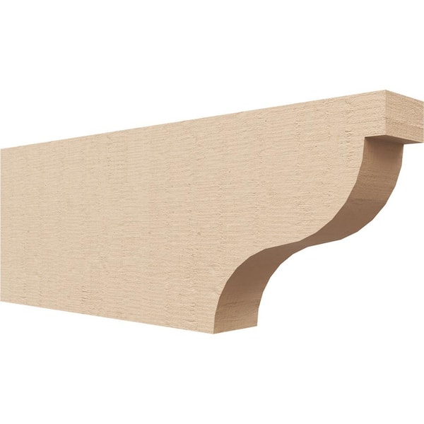 Ekena Millwork 2-in. x 6-in. x 16-in. Garner Woodgrain, Primed Tan Timberthane Polyurethane Rafter Tail Brace