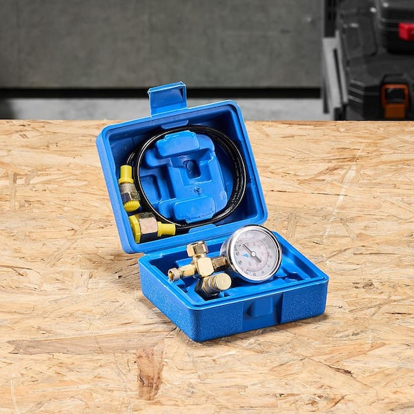 Hydraulic N2 Accumulator Charging Kit, 0-1420 PSI Fill Kit with Gauge, Hose, Valve and CGA580 Adapter for Machinery