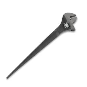 16 in. Adjustable Spud Wrench Construction Tool with Tapered End