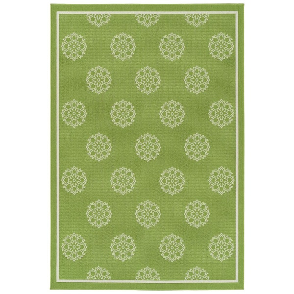 Kaleen Amalie Lime Green 5 ft. x 7 ft. 6 in. Indoor/Outdoor Area Rug