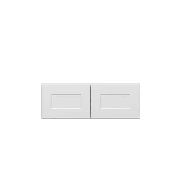 Unbranded Norfolk Shaker 33 in. W x 12 in. H x 12 in. D in Painted White Plywood Assembled Wall Cabinet